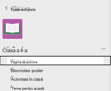 Captură de ecran a paginii de pornire.