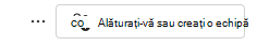 Captură de ecran cu înscrierea la echipă.