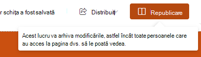 Captură de ecran cu republicarea.