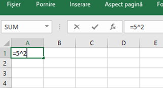 Captură de ecran care arată că formula se află în celulă.
