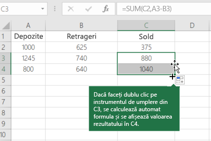 Exemple de calculare a unui sold curent