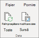 Reîmprospătarea unui raport PivotTable