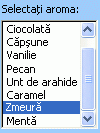 Exemplu de control formular de tip casetă listă