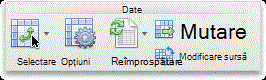 PivotTable tab, Data group
