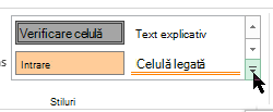 Butonul Mai multe din Galeria de stiluri