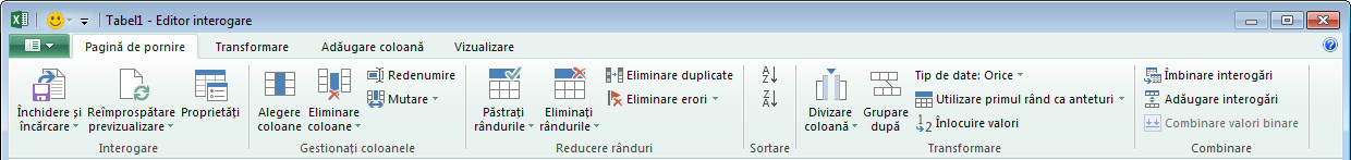 Panglica Editor interogare
