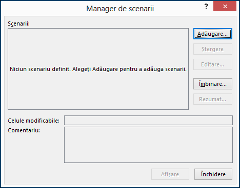 Expertul Manager scenarii