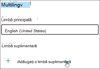 Adăugarea unei limbi