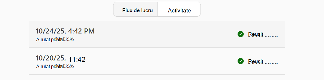 Captură de ecran a ecranului de activitate.