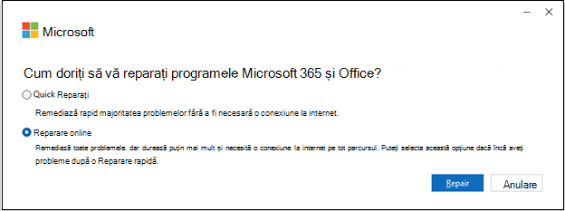 Instalarea utilizând Clic și Pornire