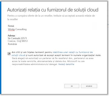 Acceptați relația cu furnizorul de soluții cloud.