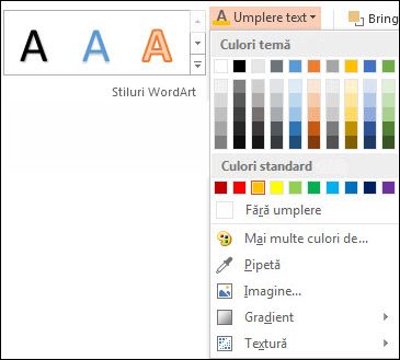 Comanda Umplere Text