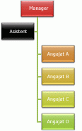 Organigramă cu aspect Agățat în dreapta