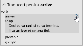 Opțiuni de traducere pentru un cuvânt