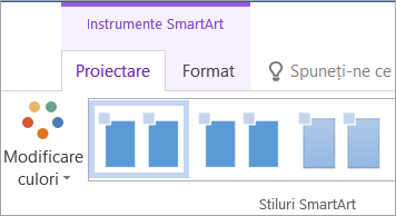 Butonul Modificare culori din fila Instrumente SmartArt - Proiectare