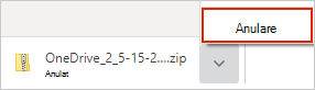 OneDrive anulați dialogul de descărcare