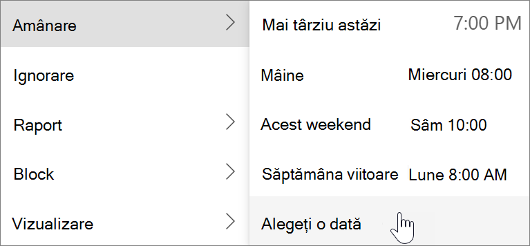 Utilizarea funcției Temporizare în noul Outlook pentru Windows