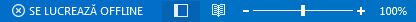 Indicator Offline pe bara de stare Outlook