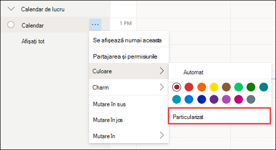Outlook Web Calendar Color Selection Custom