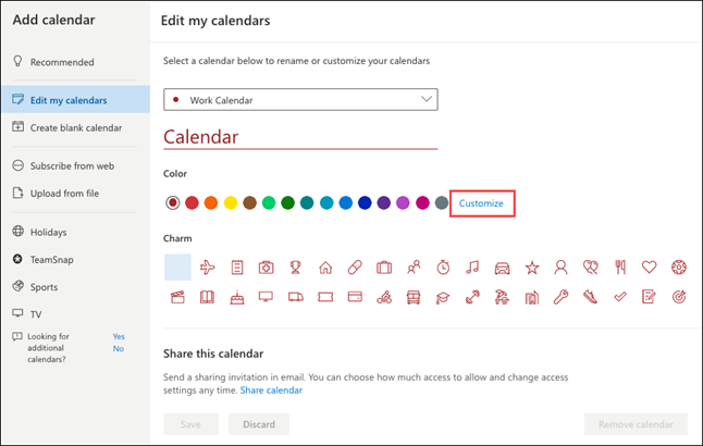 Outlook Web Calendar Editare Calendar