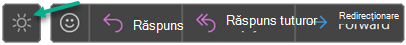 Butonul Comutați la fundal luminos în Outlook.