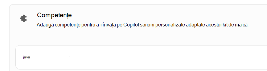 Captură de ecran afișând o abilitate particularizată în secțiunea Abilități.