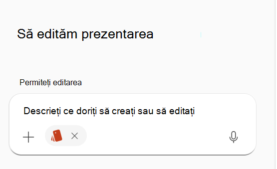 Captură de ecran afișând un kit de marcă selectat în solicitare Copilot.