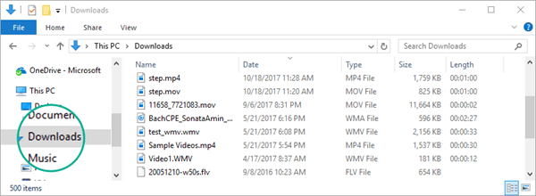 Fișierul convertit este copiat pe computere Folderul Descărcări
