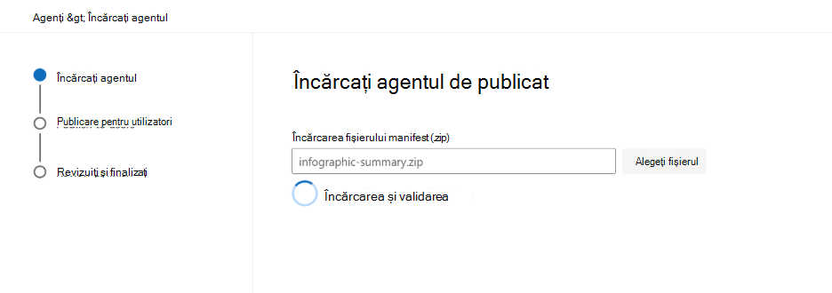 Captură de ecran care afișează rezultatele validării pachetului în Centrul de administrare Microsoft 365.