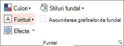 Opțiuni de fundal