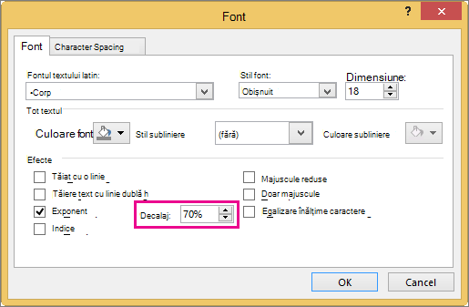 Afișează caseta de dialog Font în PowerPoint