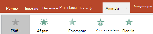 Alegeți o animație din galerie