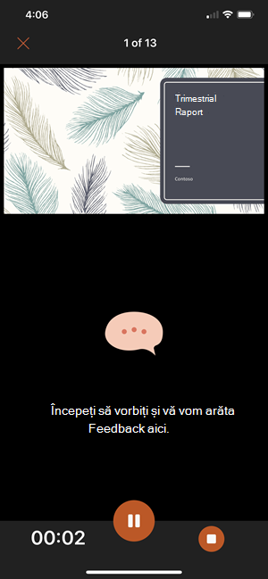 Solicitare de a începe să vorbiți