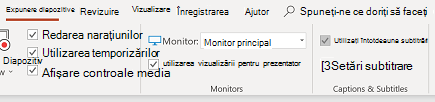 Caseta de selectare Utilizați întotdeauna subtitrări în fila Expunere diapozitive