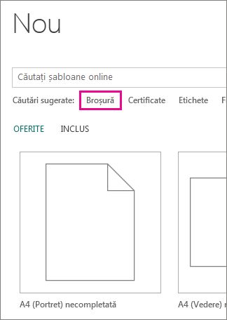 Căutarea broșurilor