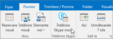 Skype for Business: Programați o întâlnire