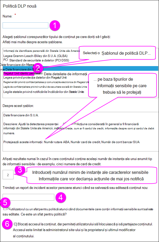 Noi opțiuni de politică DLP