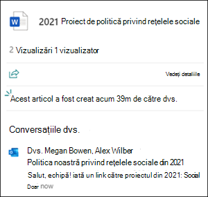 Conversații din fișa de fișiere
