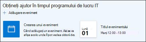 Previzualizarea părții web Eveniment.