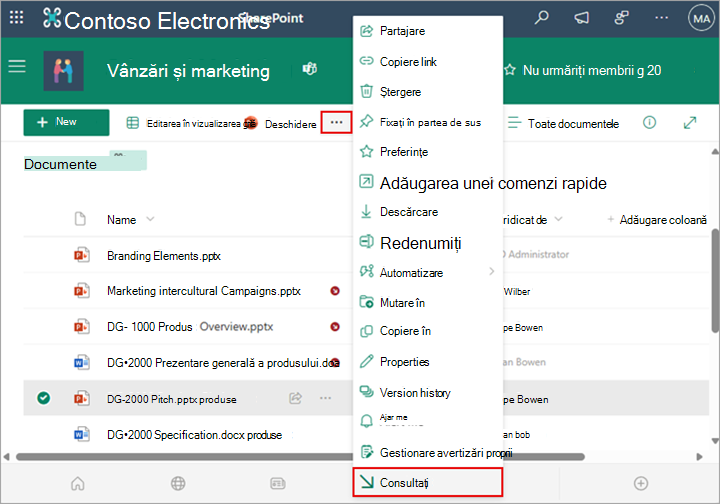 Puteți utiliza comanda de extragere pentru a extrage un fișier din bibliotecă.