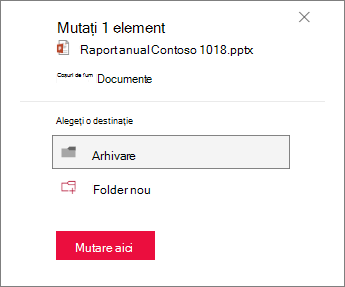 Mutați în folder