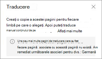 Mesaj de eroare de traducere.