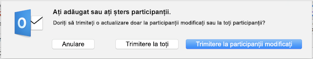 Ați adăugat sau ați șters participanții.