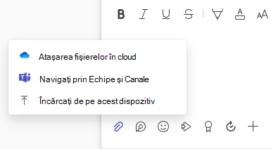atașarea fișierelor