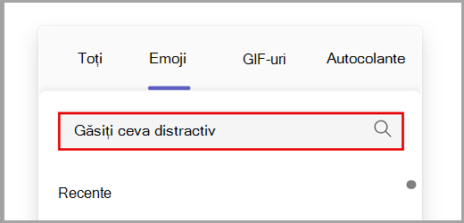 Căutați toate opțiunile de emoji.