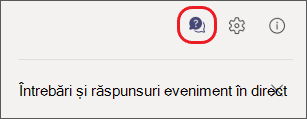 Pictogramă în partea de sus a panoului