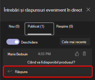 Fila Publicate este a doua filă