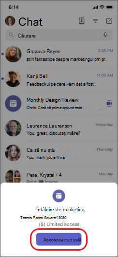 Teams se alătură cu Room pe iPhone