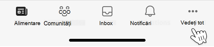 Imagine a butonului Vedeți tot din aplicația mobilă Viva Engage