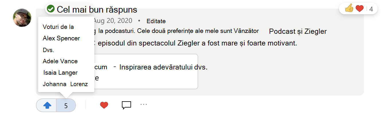 Cum să vedeți cine a votat răspunsul la o întrebare